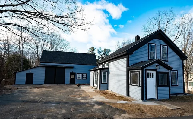 a view of water with trees