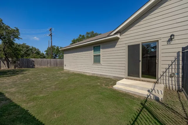 a backyard of a house