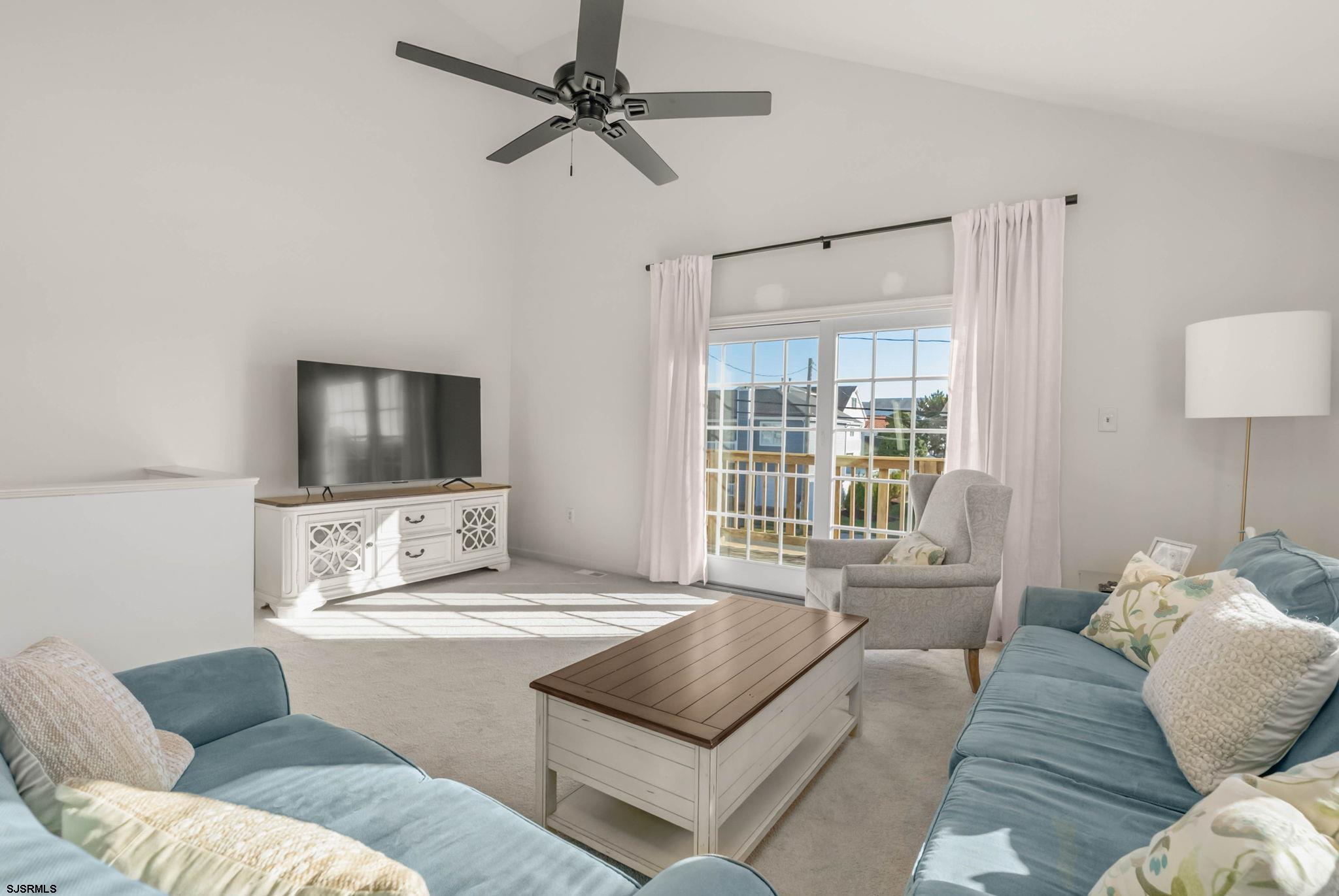 413 West Beach Avenue, Unit B Brigantine, NJ 08203 - Photo 17 of 30 a living room with furniture and a flat screen tv