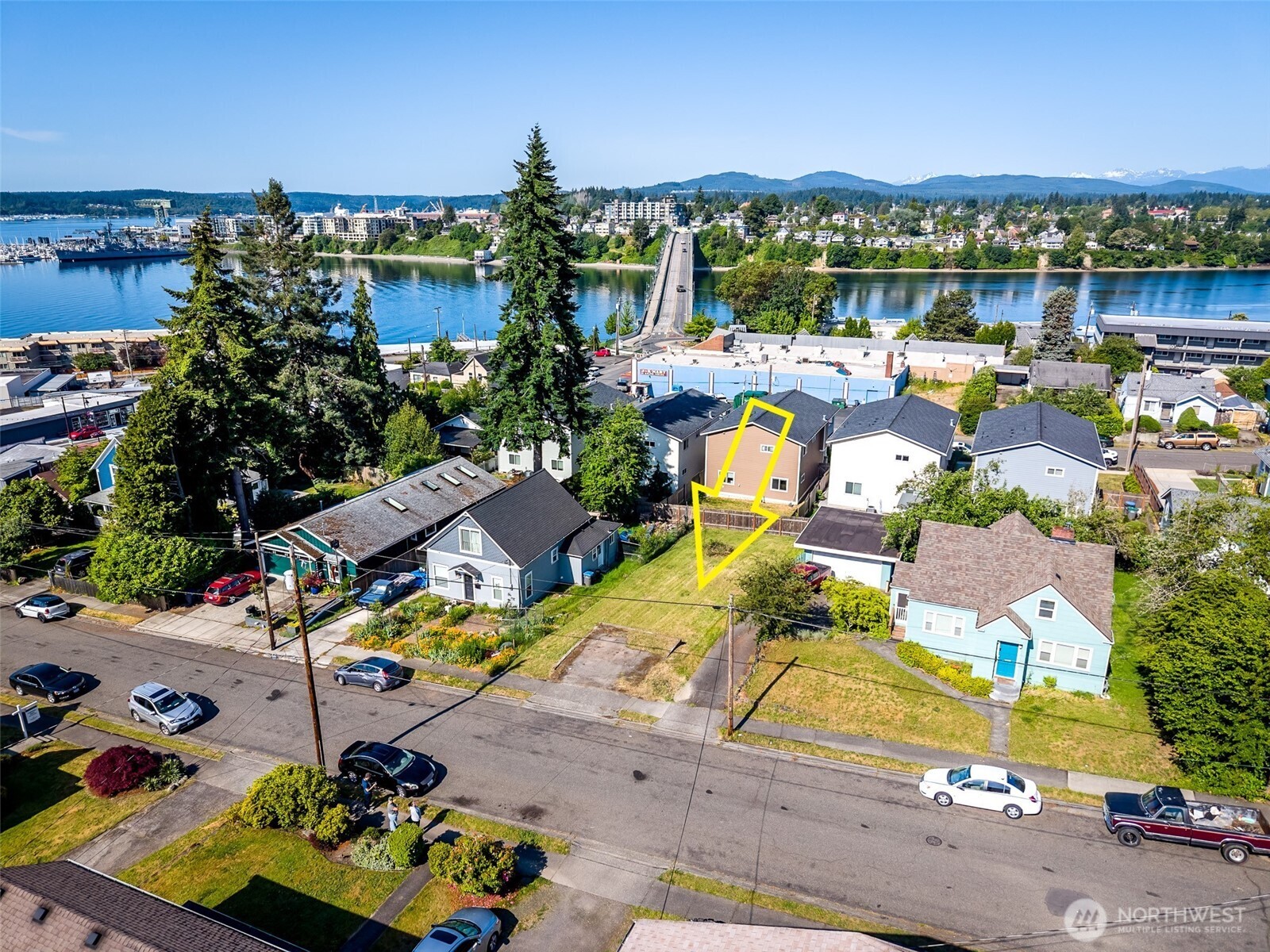 0 Scott Avenue Bremerton, WA 98310 - Photo 5 of 23 an aerial view of a house with a ocean view