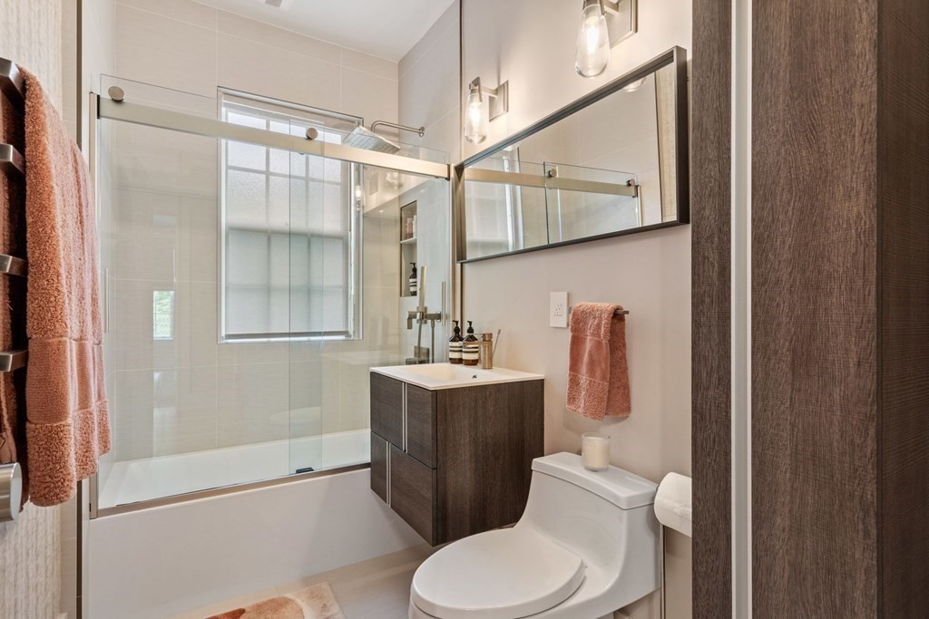 135 Beaconsfield Road, Unit 2 Brookline, MA 02445 - Photo 32 of 33 a bathroom with a sink toilet and shower