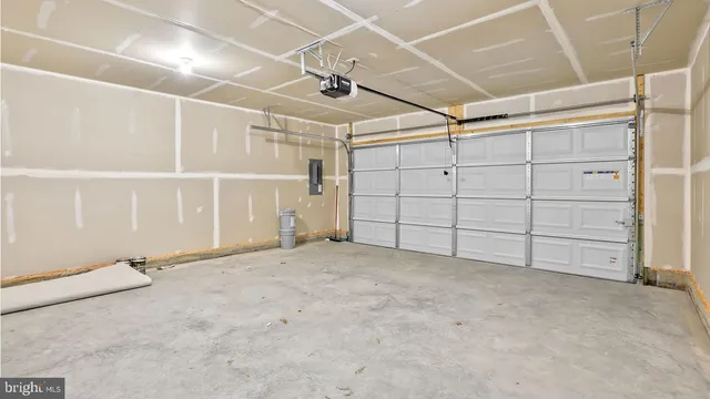a view of a garage