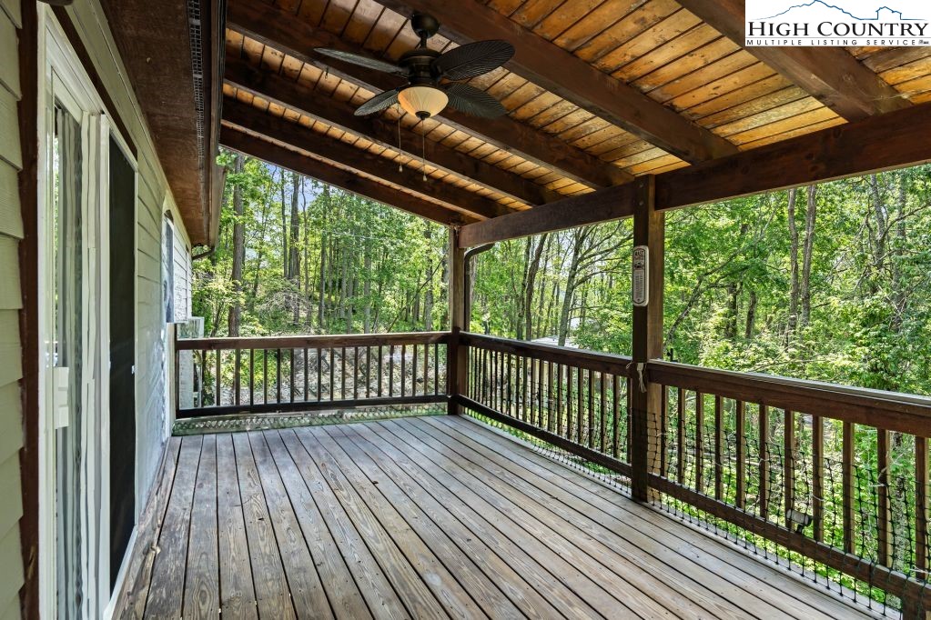 3564 Hickory Nut Gap Road Newland, NC 28657 - Photo 24 of 35 a view of balcony with wooden floor