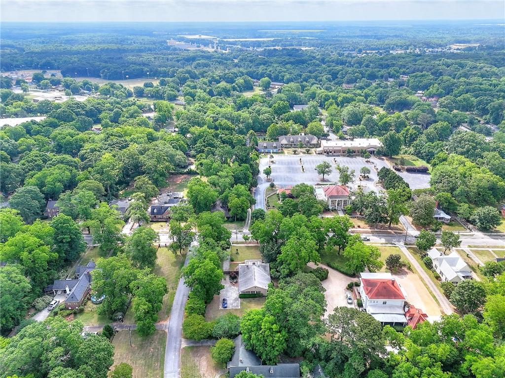 317 North Cherokee Road Social Circle, GA 30025 - Photo 29 of 32 an aerial view of a city with lots of residential buildings