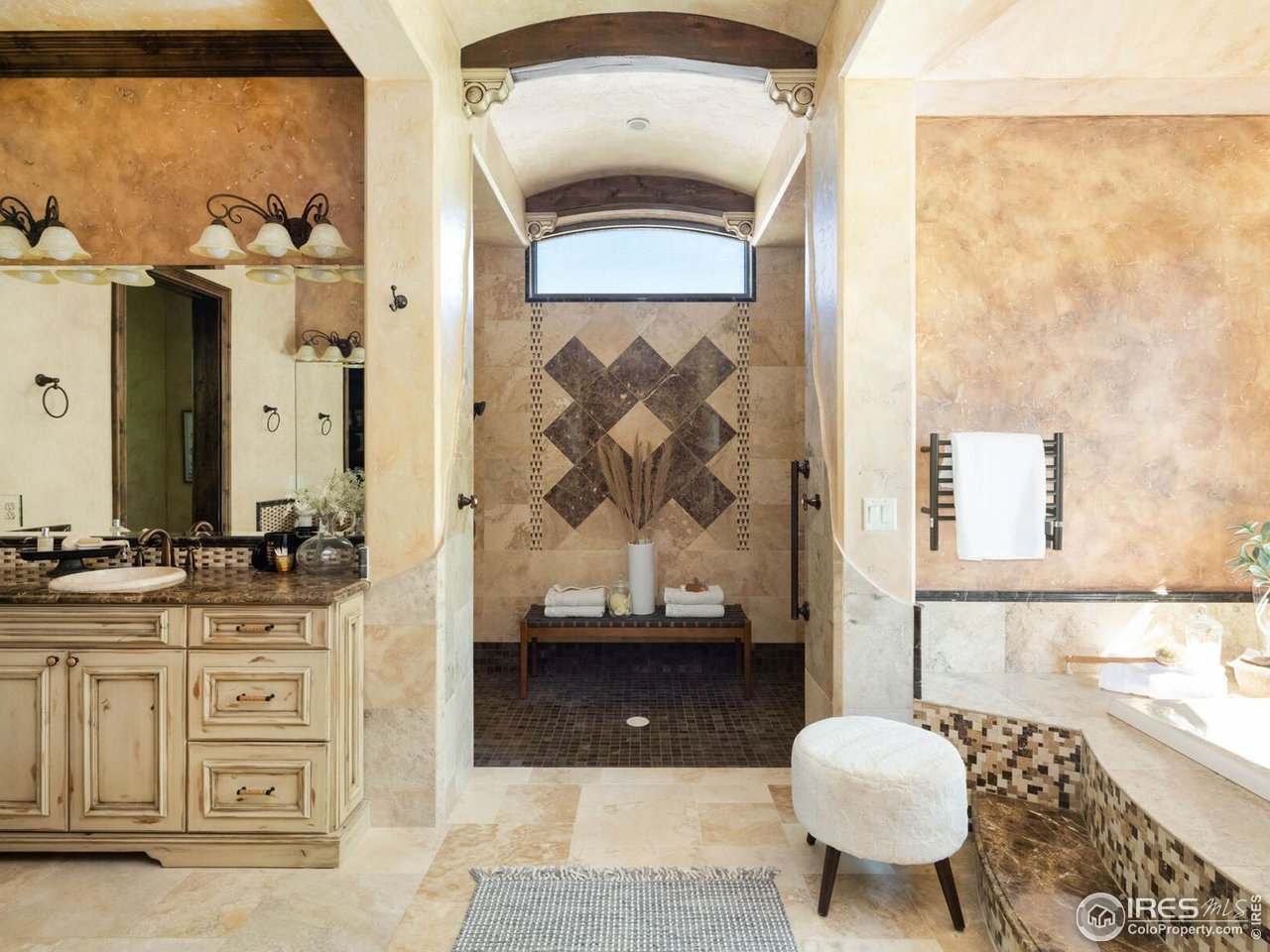 9840 Buckhorn Road Loveland, CO 80538 - Photo 15 of 40 Primary Suite Bathroom with Walk-In Shower
