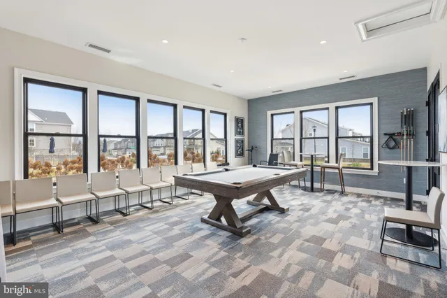 a living room with a large window