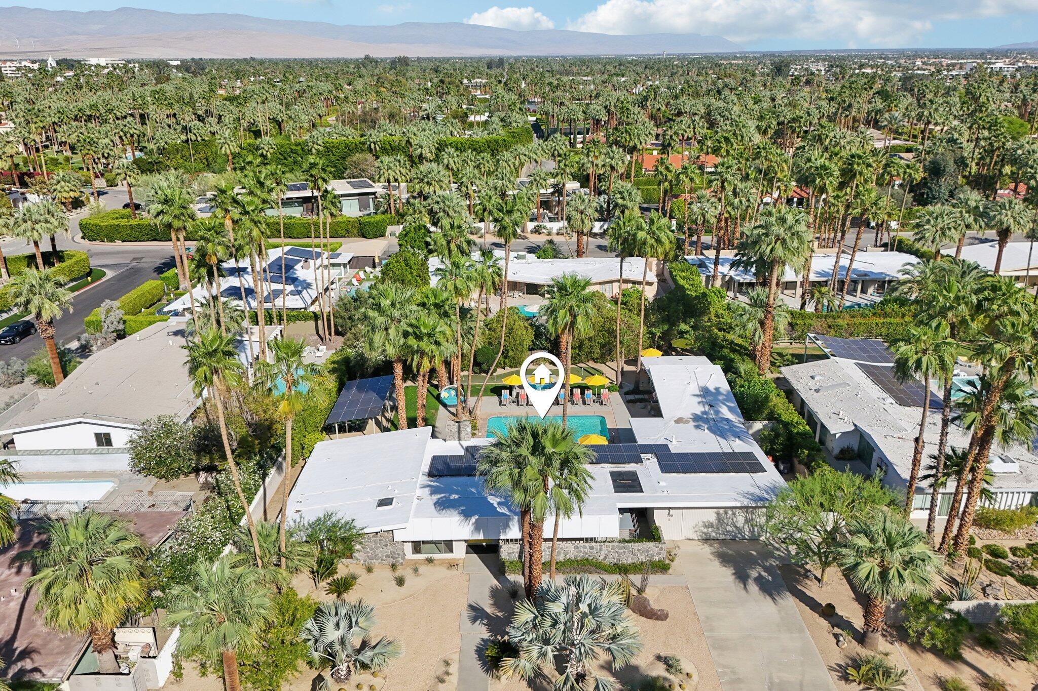 788 North Dry Falls Road Palm Springs, CA 92262 - Photo 92 of 97 an aerial view of a house with a yard pool outdoor seating and yard