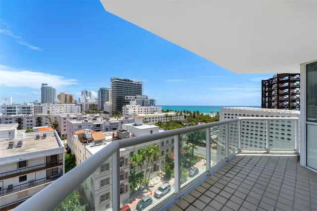 a view of city from balcony