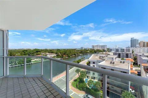 a view of a balcony with city view
