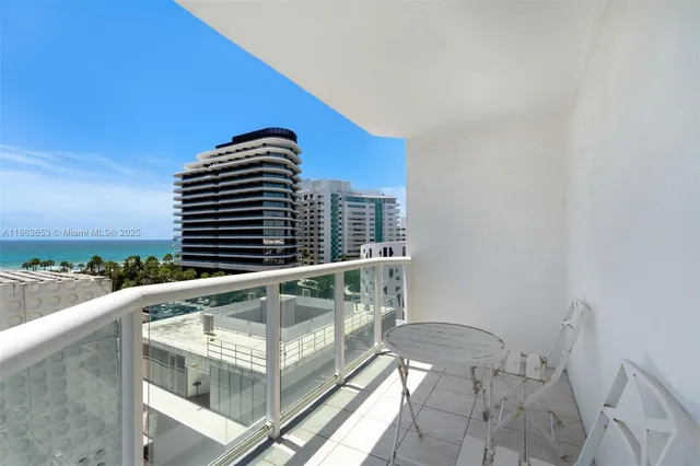a view of balcony and a potted plant