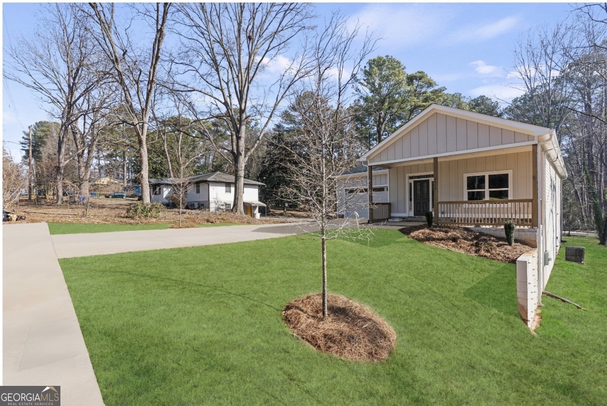 Virtually staged yard.