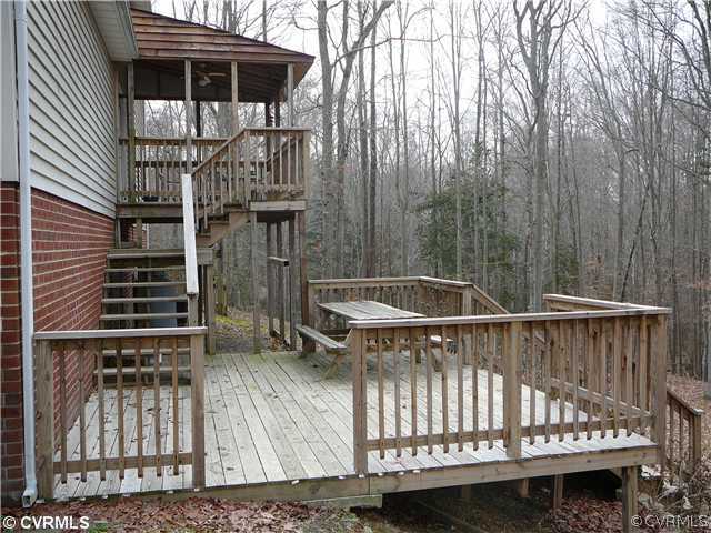 912 Rasmussen Drive Sandston, VA 23150 - Photo 2 of 12 Exterior Back - Two Tiered Decking for Entertainin