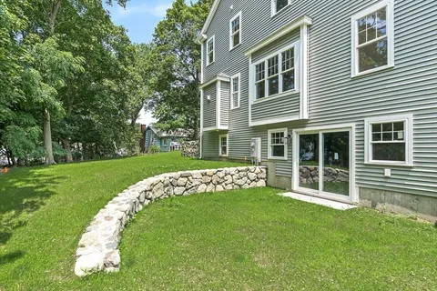 a house view with a garden space
