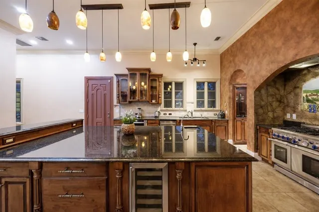 a bedroom with a bed and a walk in closet