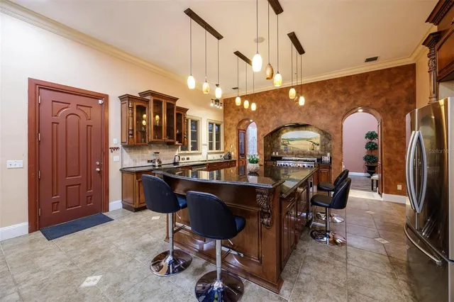 a living room with furniture and a couch