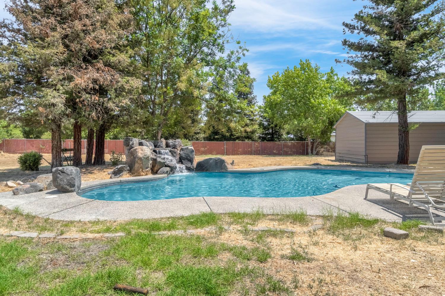 36065 Manon Avenue Madera, CA 93636 - Photo 41 of 50 a view of a backyard with large tree