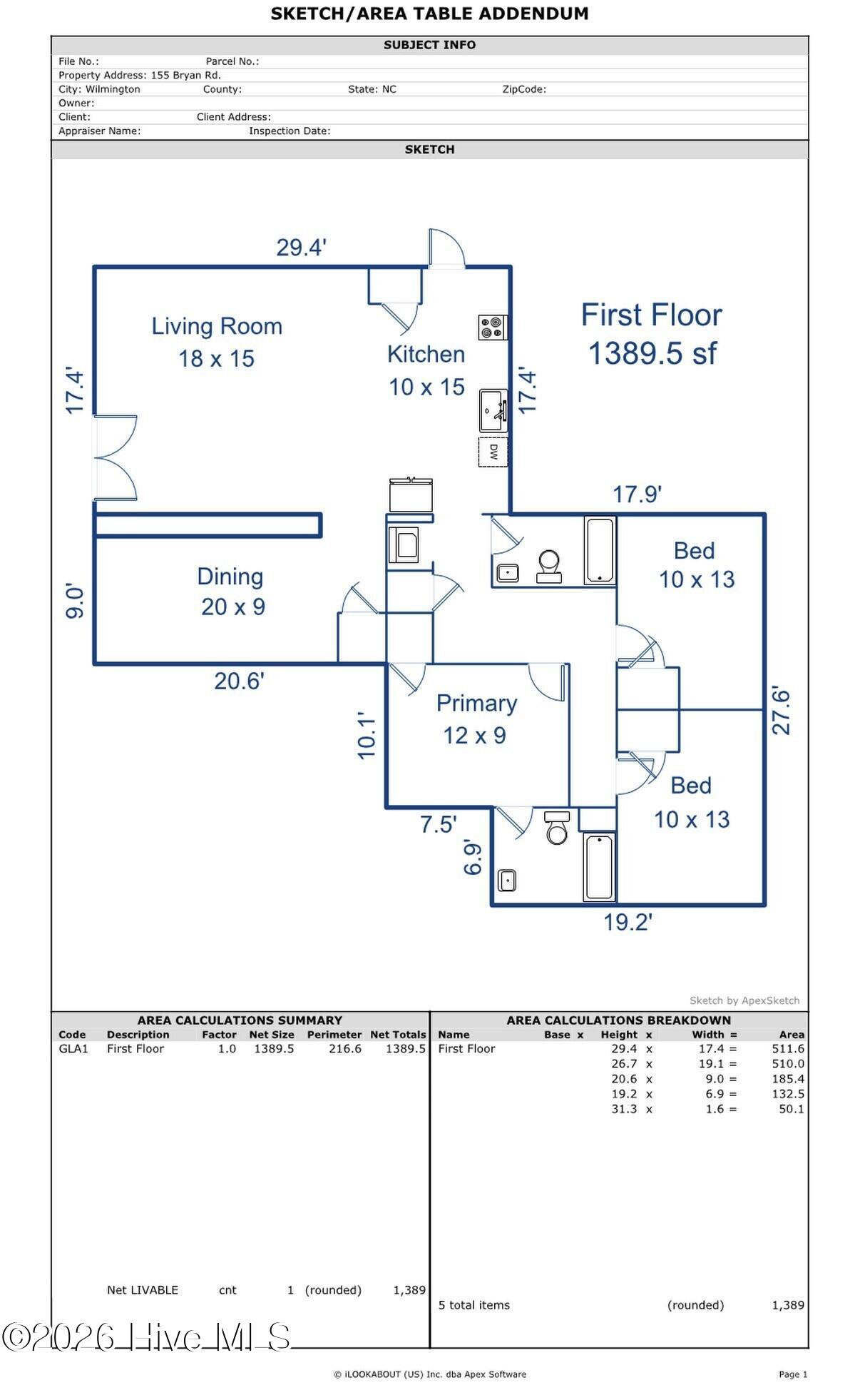 155 Bryan Road Wilmington, NC 28412 - Photo 50 of 50 Floor plan_BRYAN