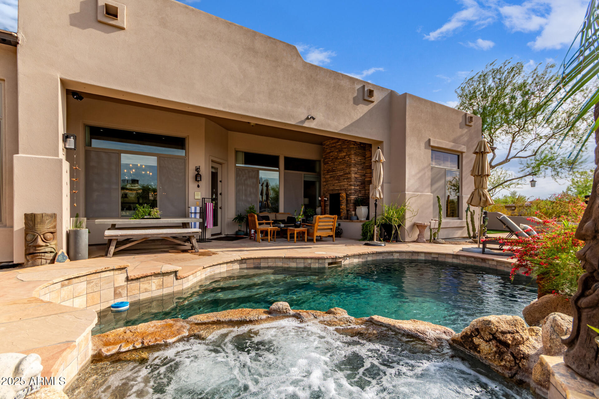 4317 North Brighton Circle Mesa, AZ 85207 - Photo 60 of 76 a view of a house with swimming pool and sitting area