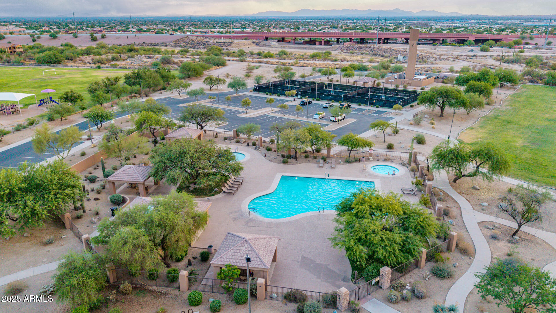 4317 North Brighton Circle Mesa, AZ 85207 - Photo 75 of 76 an aerial view of residential houses with outdoor space and river