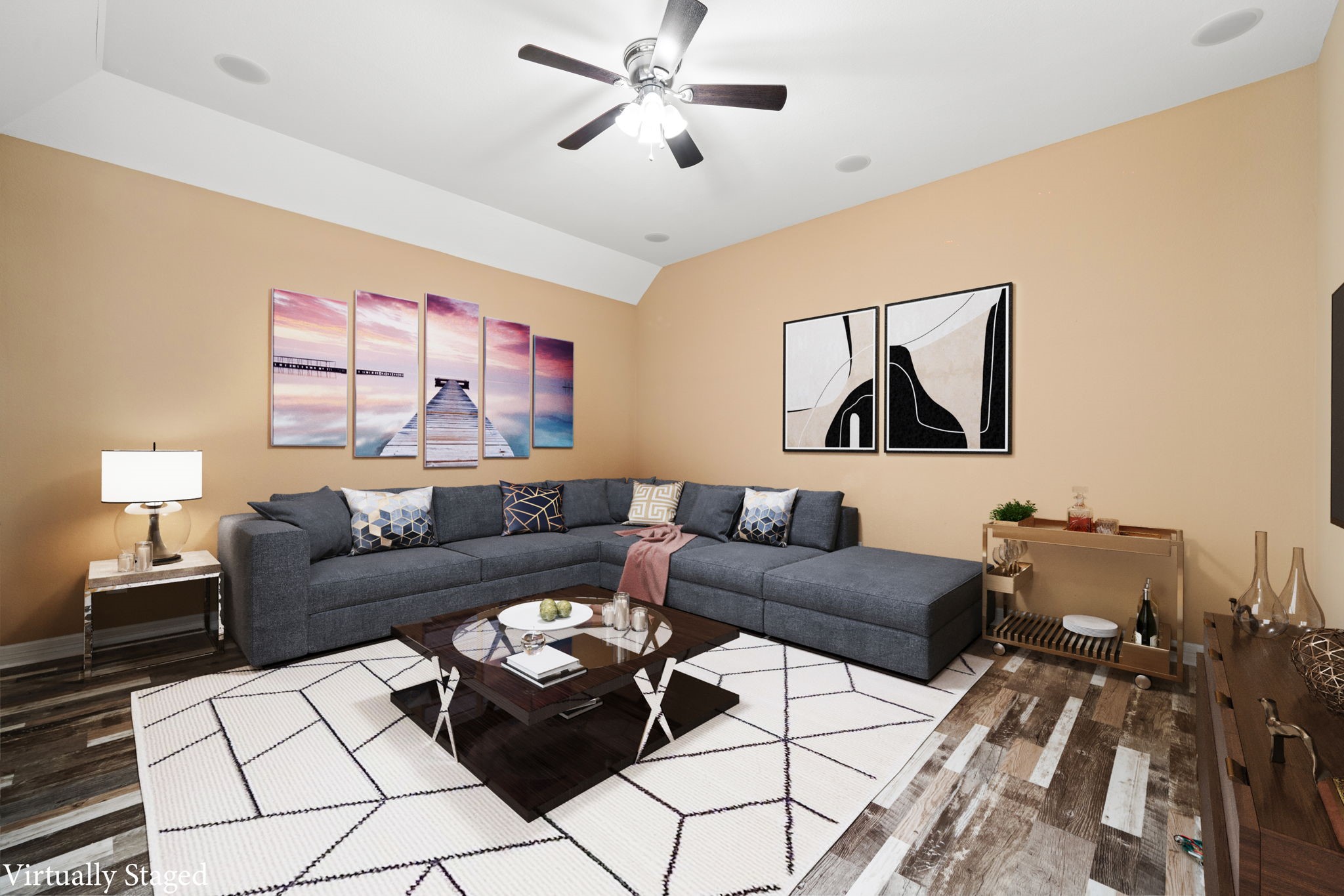 12514 Randy Riley Way Tomball, TX 77377 - Photo 17 of 44 a living room with furniture and a ceiling fan