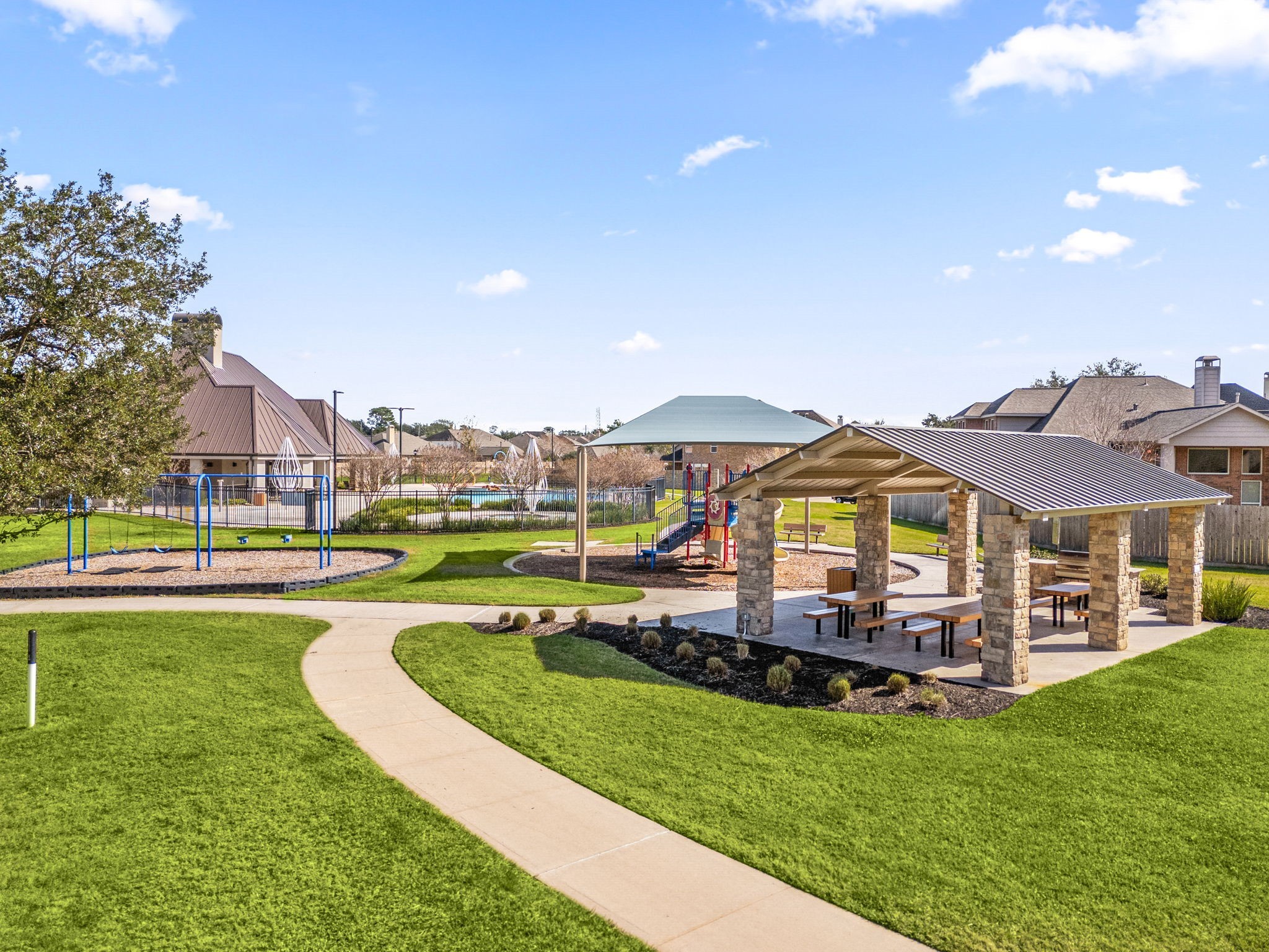 12514 Randy Riley Way Tomball, TX 77377 - Photo 41 of 44 a view of a house with swimming pool and yard