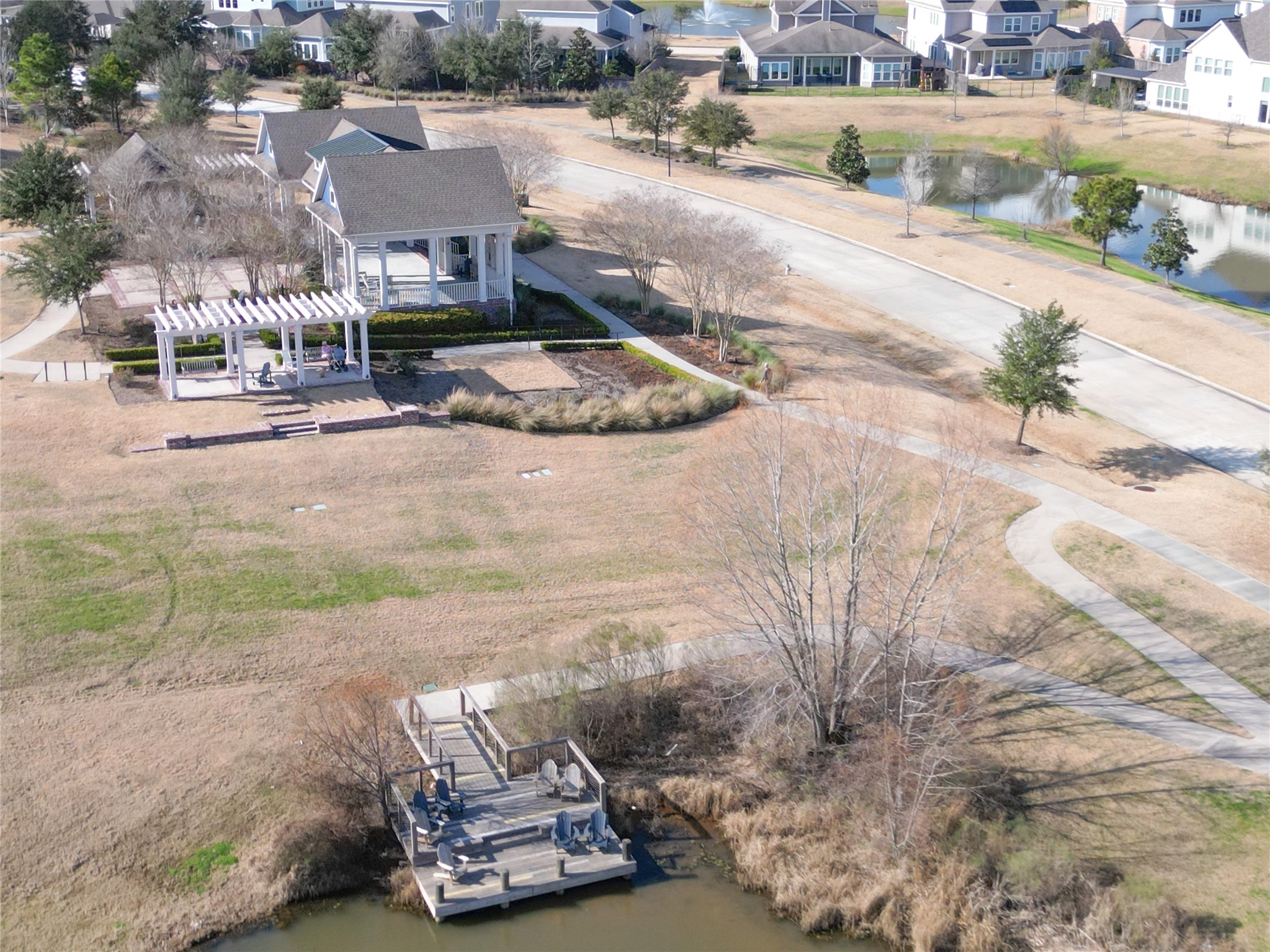 2149 Rope Maker Road Conroe, TX 77384 - Photo 37 of 45 an aerial view of a house with a yard basket ball court and outdoor seating