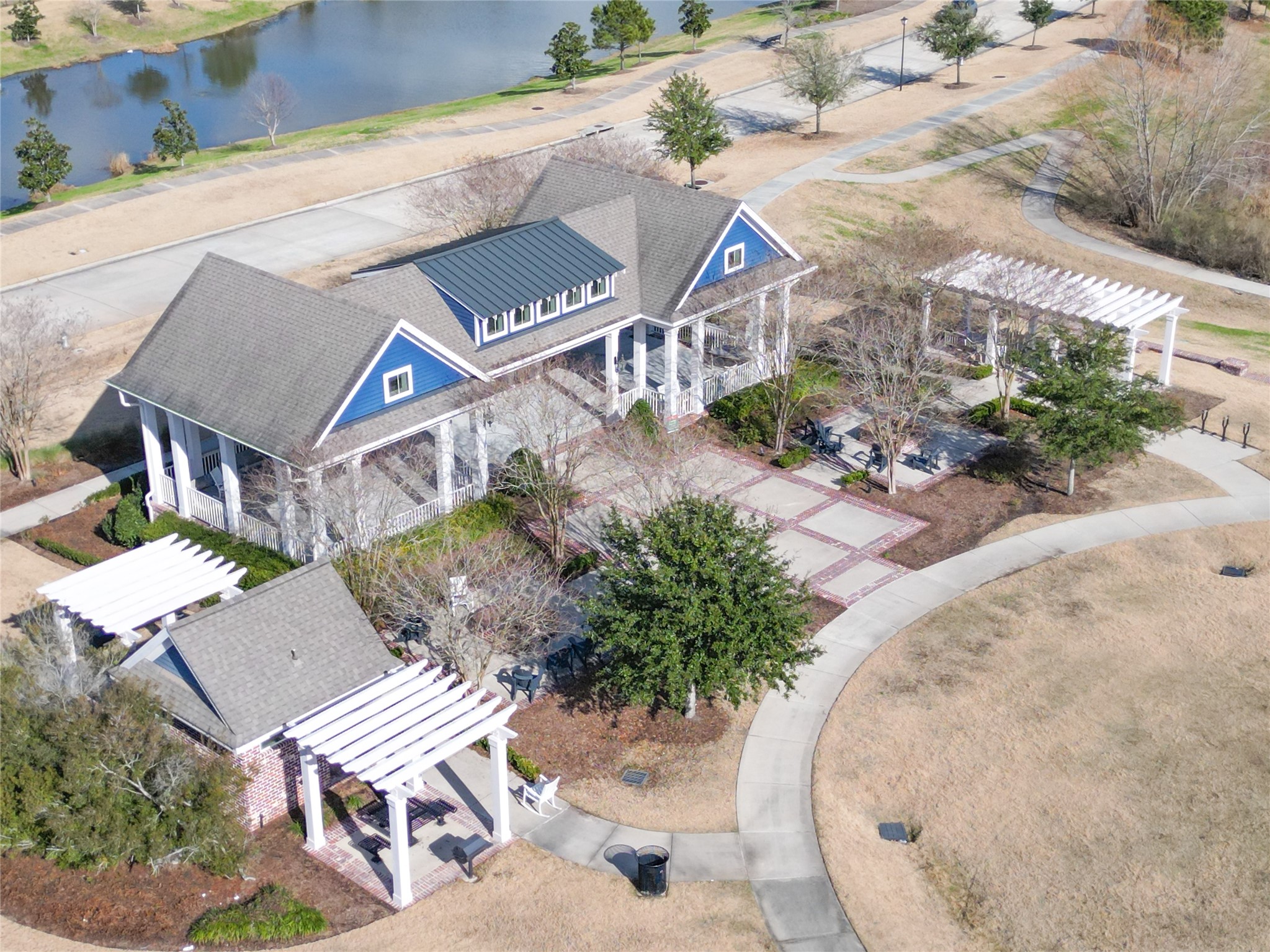 2149 Rope Maker Road Conroe, TX 77384 - Photo 38 of 45 an aerial view of a house with a yard