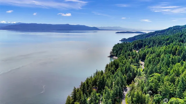 a view of lake with mountain