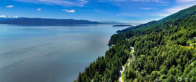 a view of lake with mountain