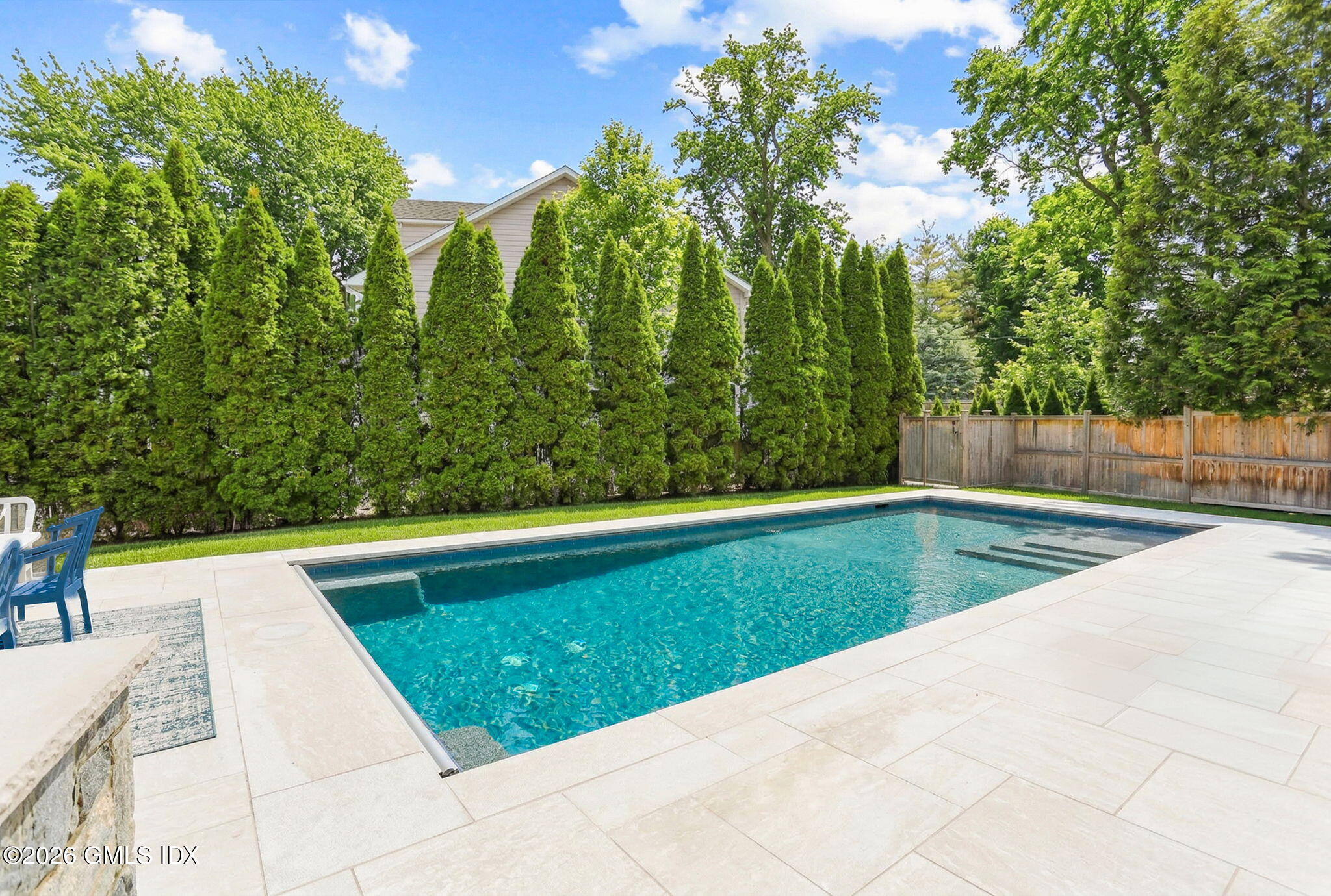 1 Bramble Lane Riverside, CT 06878 - Photo 38 of 42 a view of swimming pool with a yard