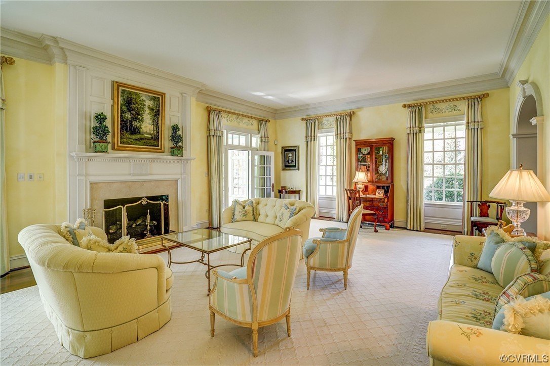 501 Rivergate Drive Henrico, VA 23238 - Photo 4 of 50 a living room with furniture and a fireplace