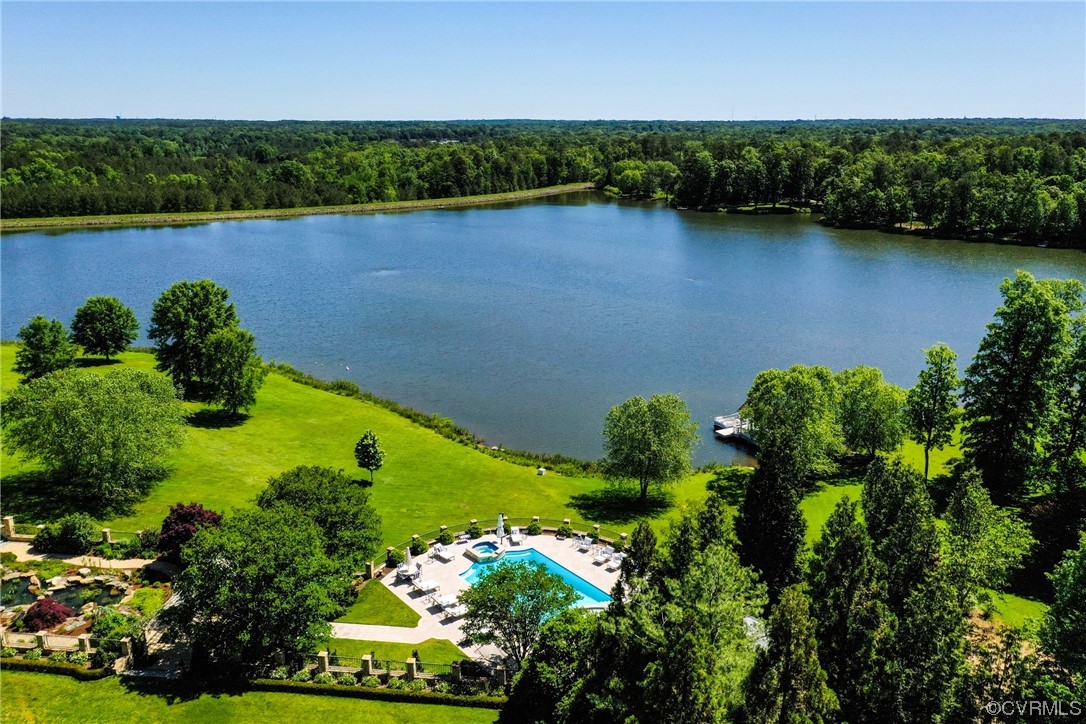 501 Rivergate Drive Henrico, VA 23238 - Photo 45 of 50 an aerial view of a house with a yard and lake view