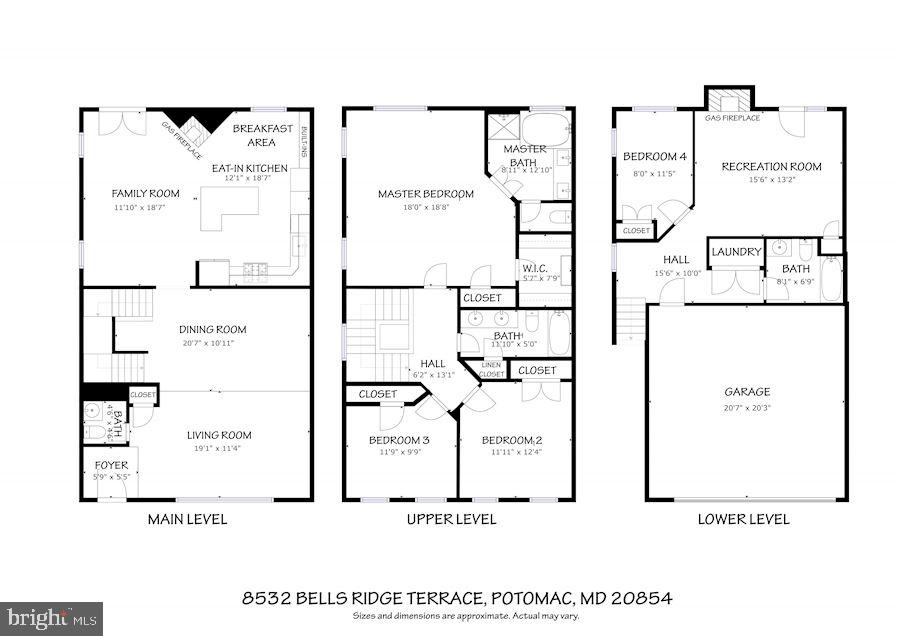 8532 Bells Ridge Terrace Potomac, MD 20854 - Photo 32 of 32 Floor Plans