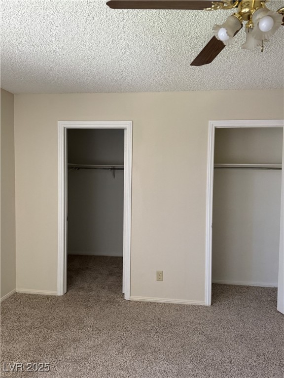 3367 Reka Street Las Vegas, NV 89121 - Photo 20 of 38 Unfurnished bedroom with light colored carpet, a textured ceiling, and a ceiling fan