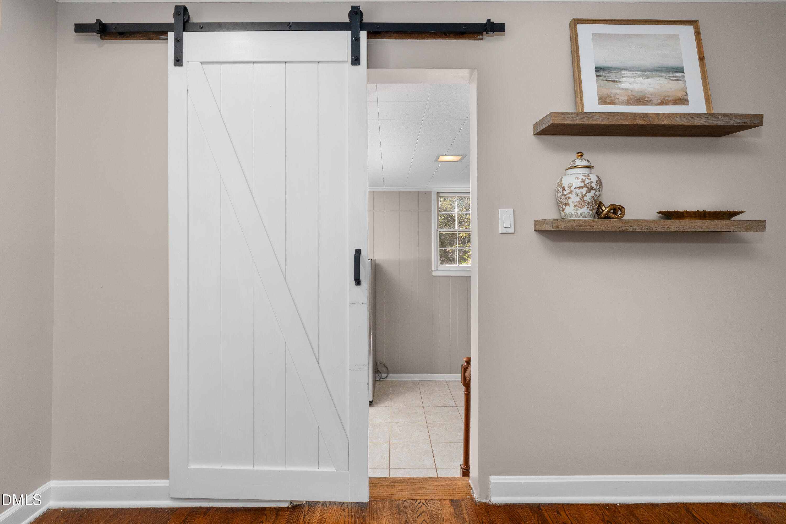 3527 Racine Street Durham, NC 27707 - Photo 19 of 34 Barn Door to Flex Area
