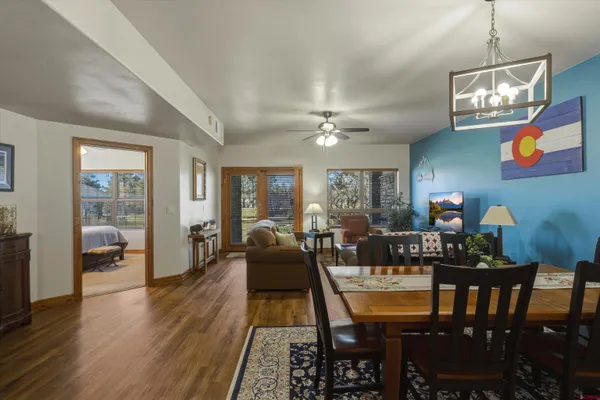 a view of a yard with plants