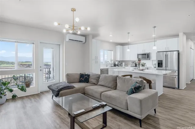 a bedroom with a bed and a mirror