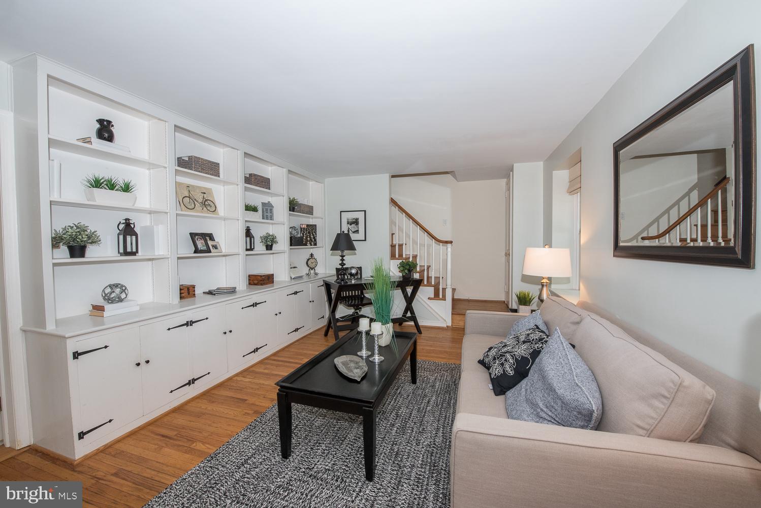 965 Conestoga Road Berwyn, PA 19312 - Photo 4 of 35 Living Room w/ Built-in Bookcases