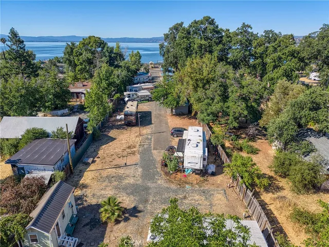a view of a lake with a mountain