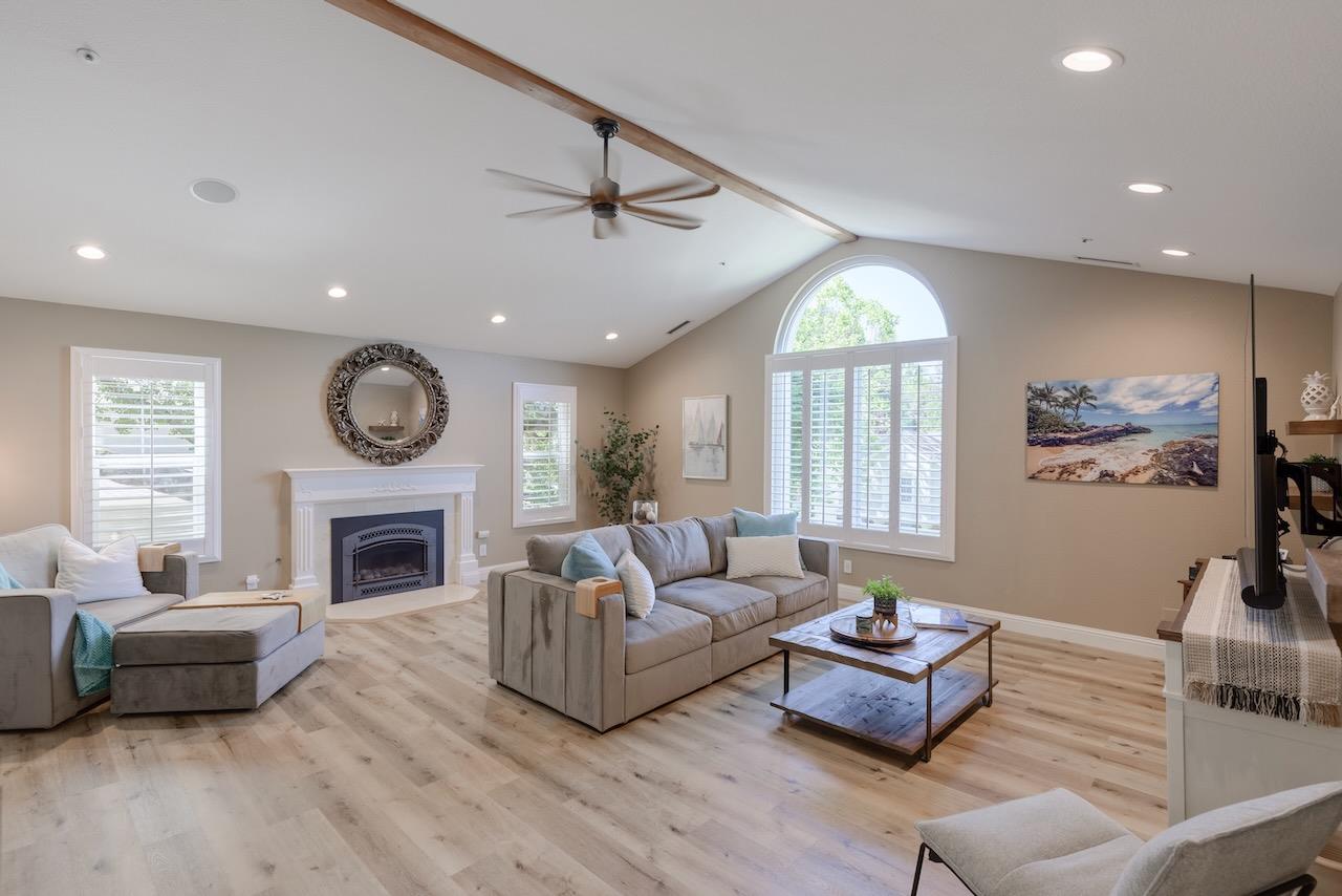 307 Sidesaddle Circle Scotts Valley, CA 95066 - Photo 28 of 116 a living room with furniture fireplace and window