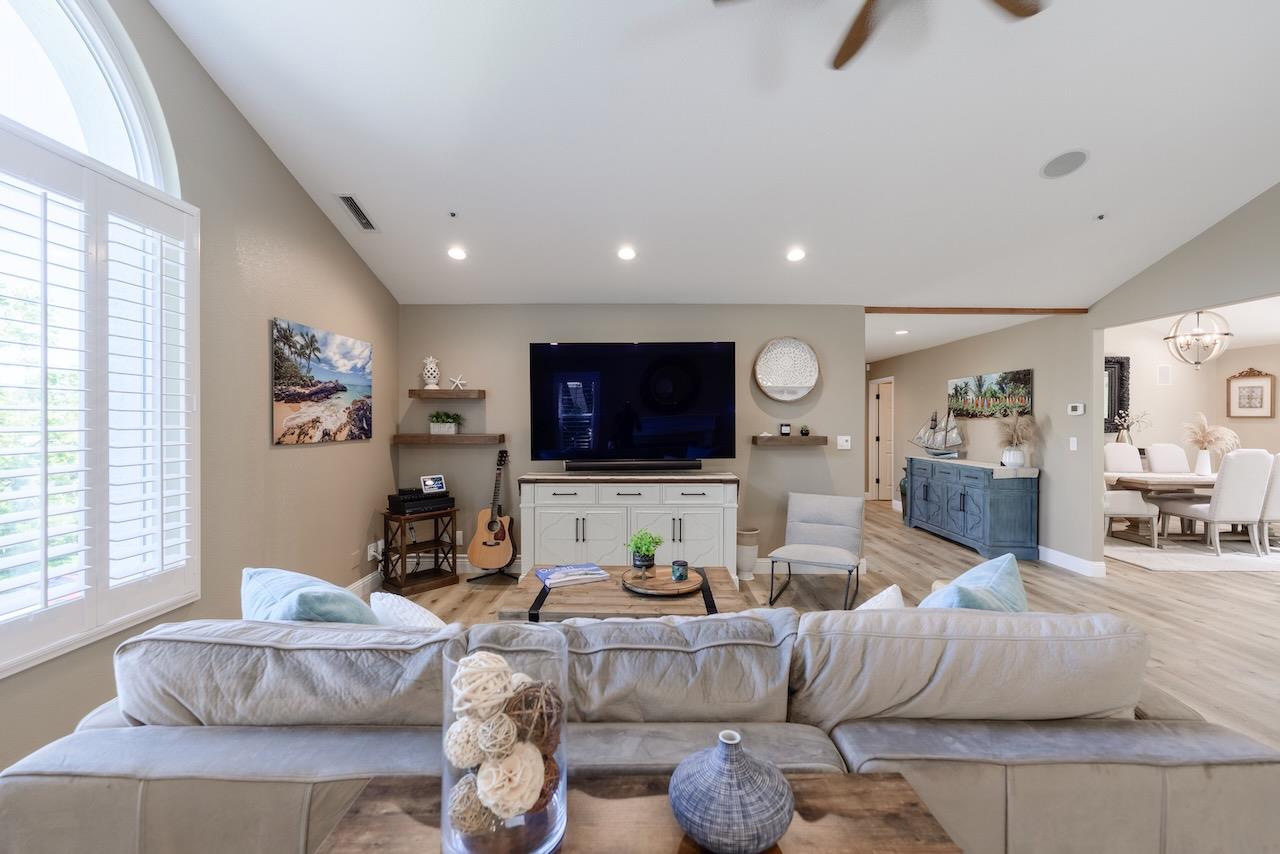 307 Sidesaddle Circle Scotts Valley, CA 95066 - Photo 30 of 116 a living room with furniture and a flat screen tv