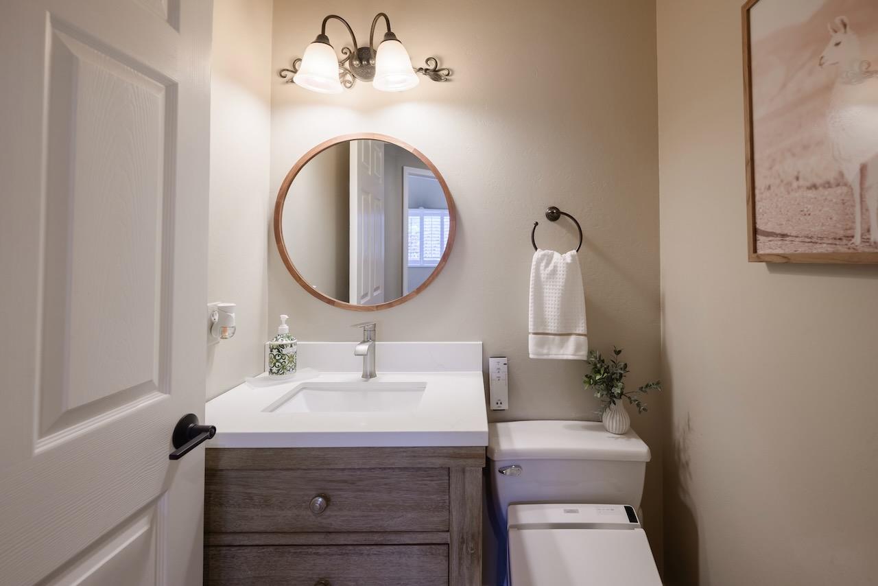 307 Sidesaddle Circle Scotts Valley, CA 95066 - Photo 35 of 116 a bathroom with a sink and a mirror