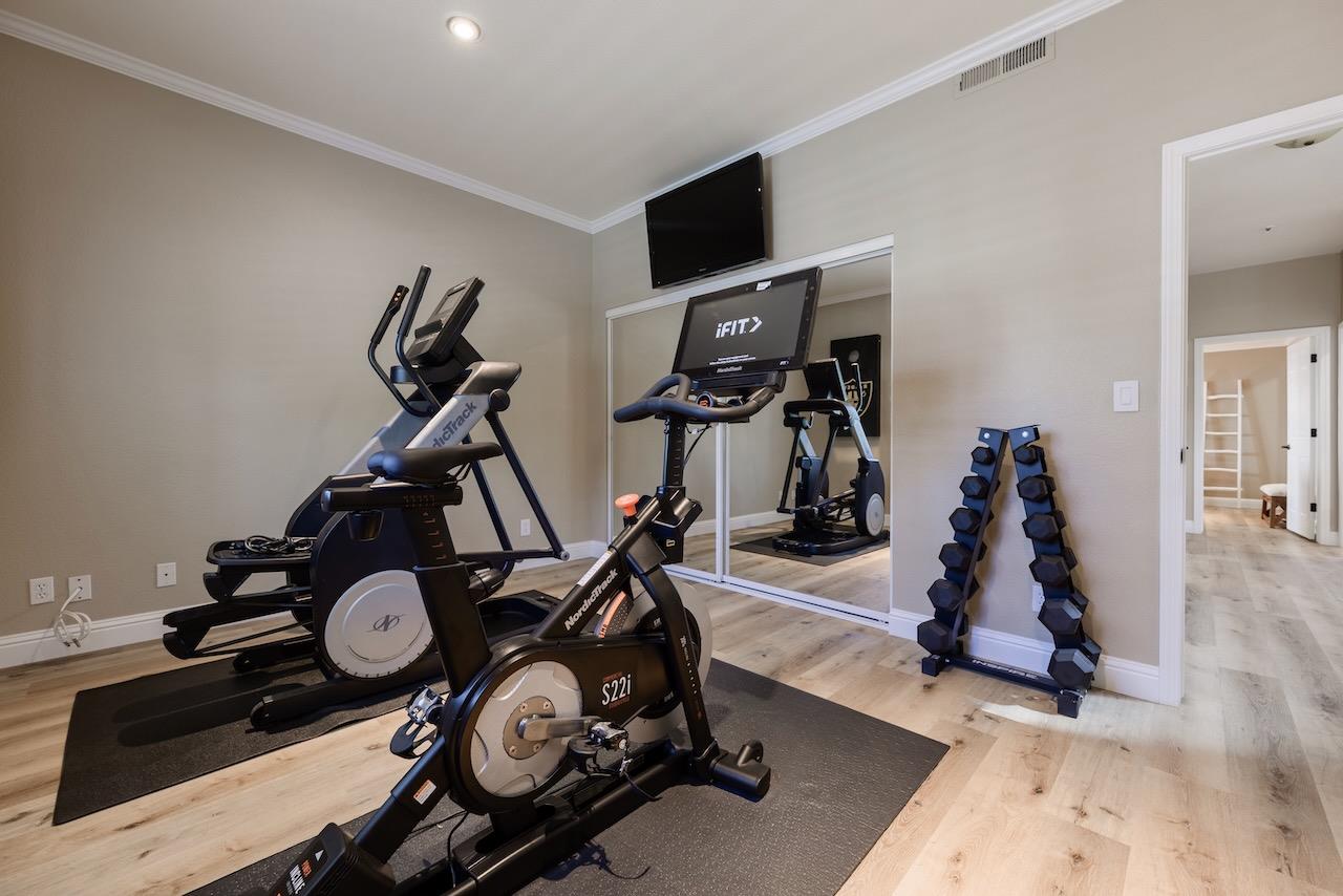 307 Sidesaddle Circle Scotts Valley, CA 95066 - Photo 64 of 116 a view of a room with gym equipment
