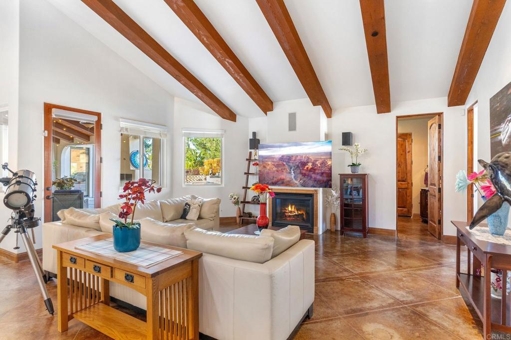 9746 Megan Escondido, CA 92026 - Photo 18 of 65 a living room with furniture a fireplace and a flat screen tv