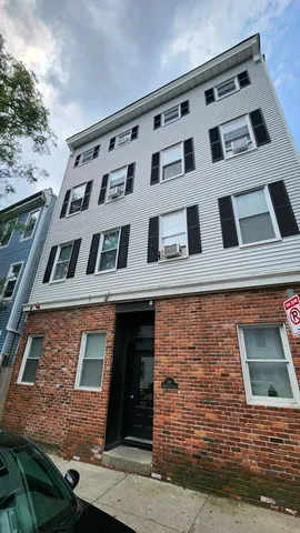 a front view of a building