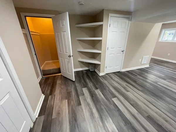a view of wooden floor in a room
