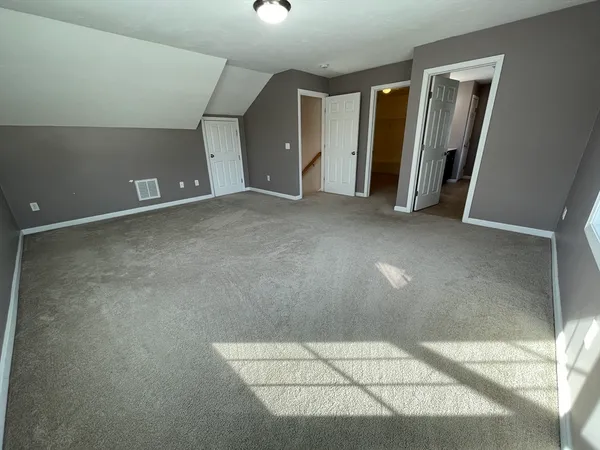 a view of a room with walk in closet