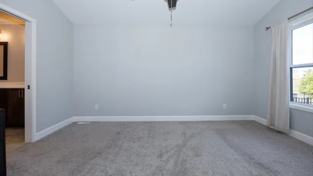 an empty room with a window