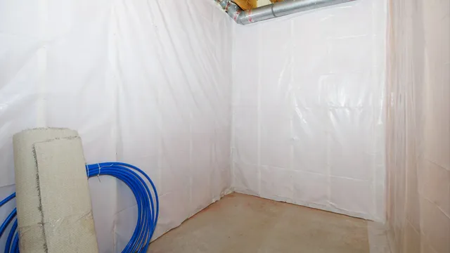 a close view of a shower curtain