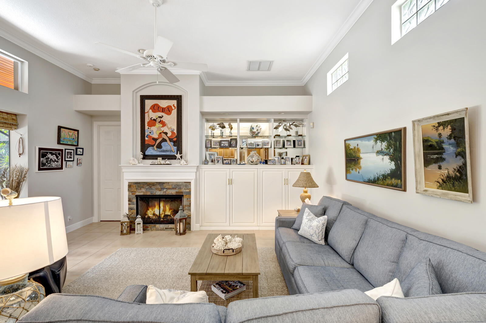 201 Seaside Pathway Vero Beach, FL 32963 - Photo 12 of 53 a living room with furniture and a fireplace